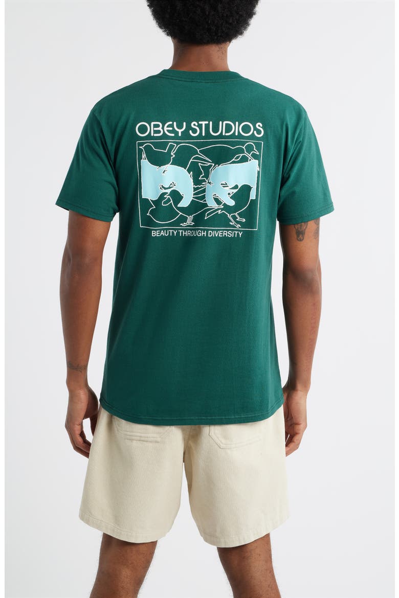 Beauty Through Diversity Cotton Graphic T-Shirt, Alternate, color, RAINFOREST