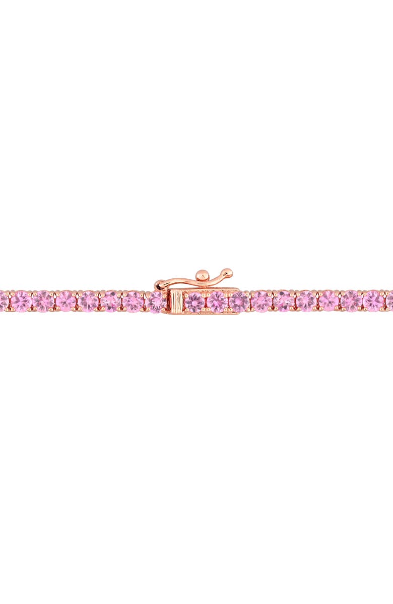 Julianna B. Gemstone Tennis Necklace 14k Gold, Alternate, color, Pink Sapphire