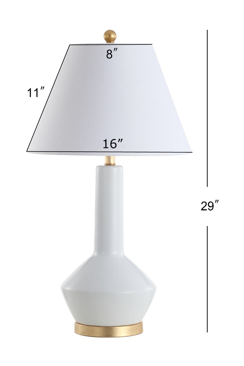 Copenhagen 29" Ceramic/Metal LED Table Lamp, Alternate, color, White