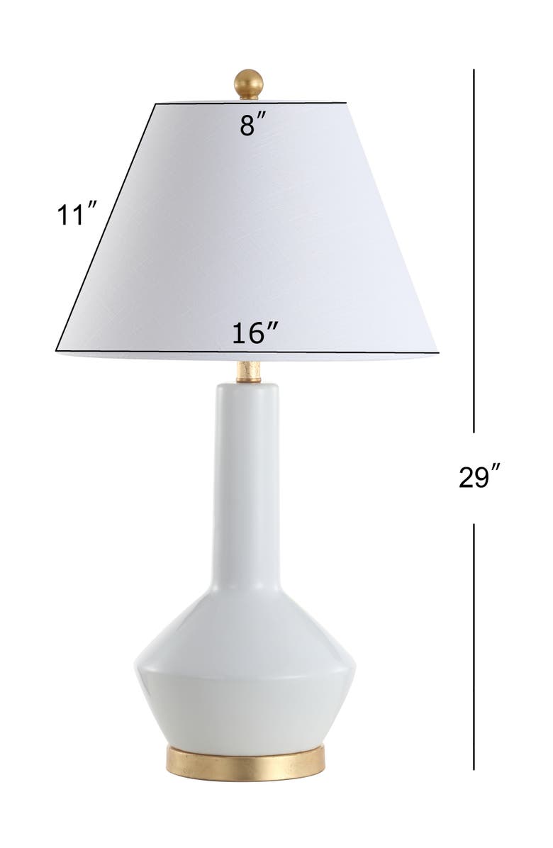 JONATHAN Y Copenhagen 29" Ceramic/Metal LED Table Lamp, Alternate, color, White