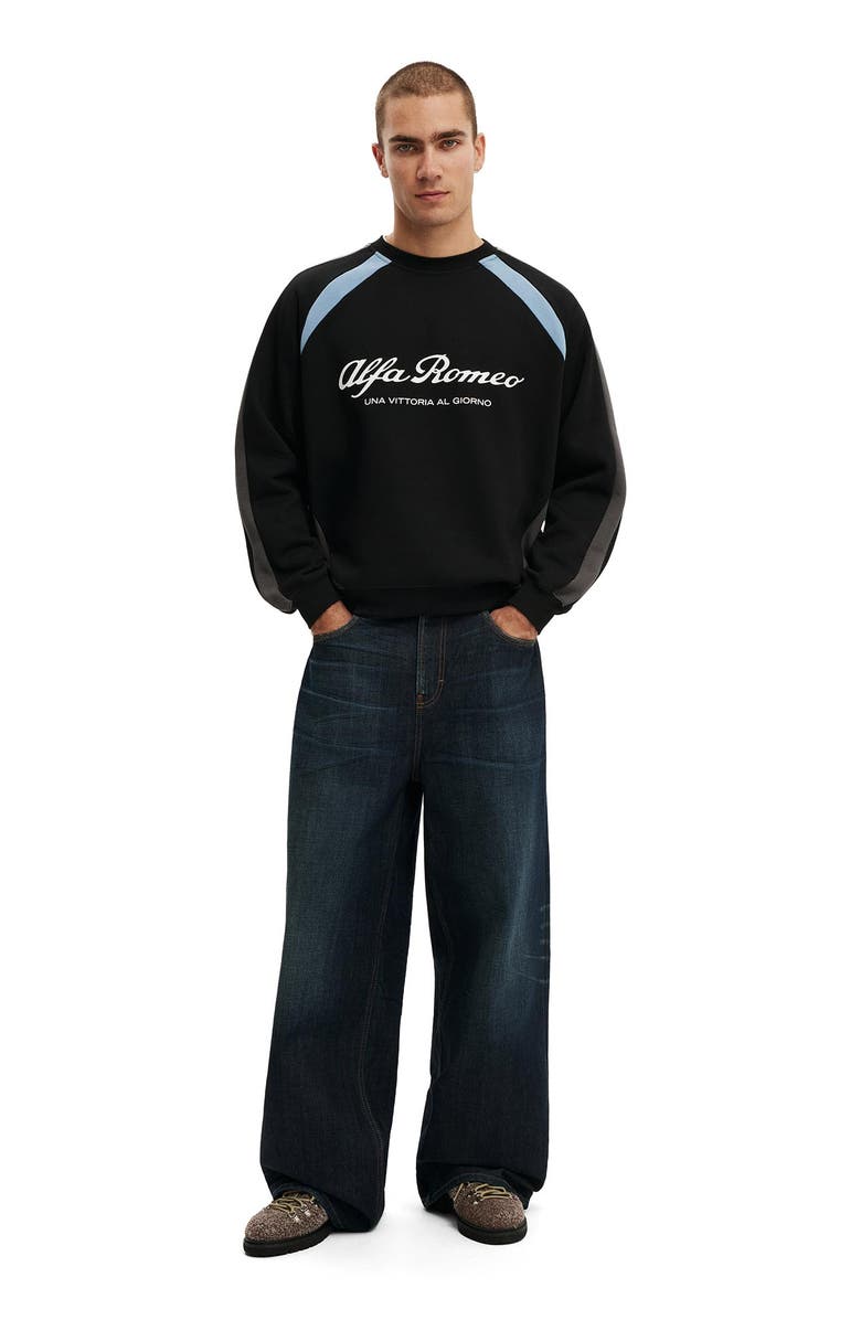 Cotton On Men's Box Fit Alfa Romeo Sweater, Alternate, color, Lcn Alf Black  Alfa Romeo -