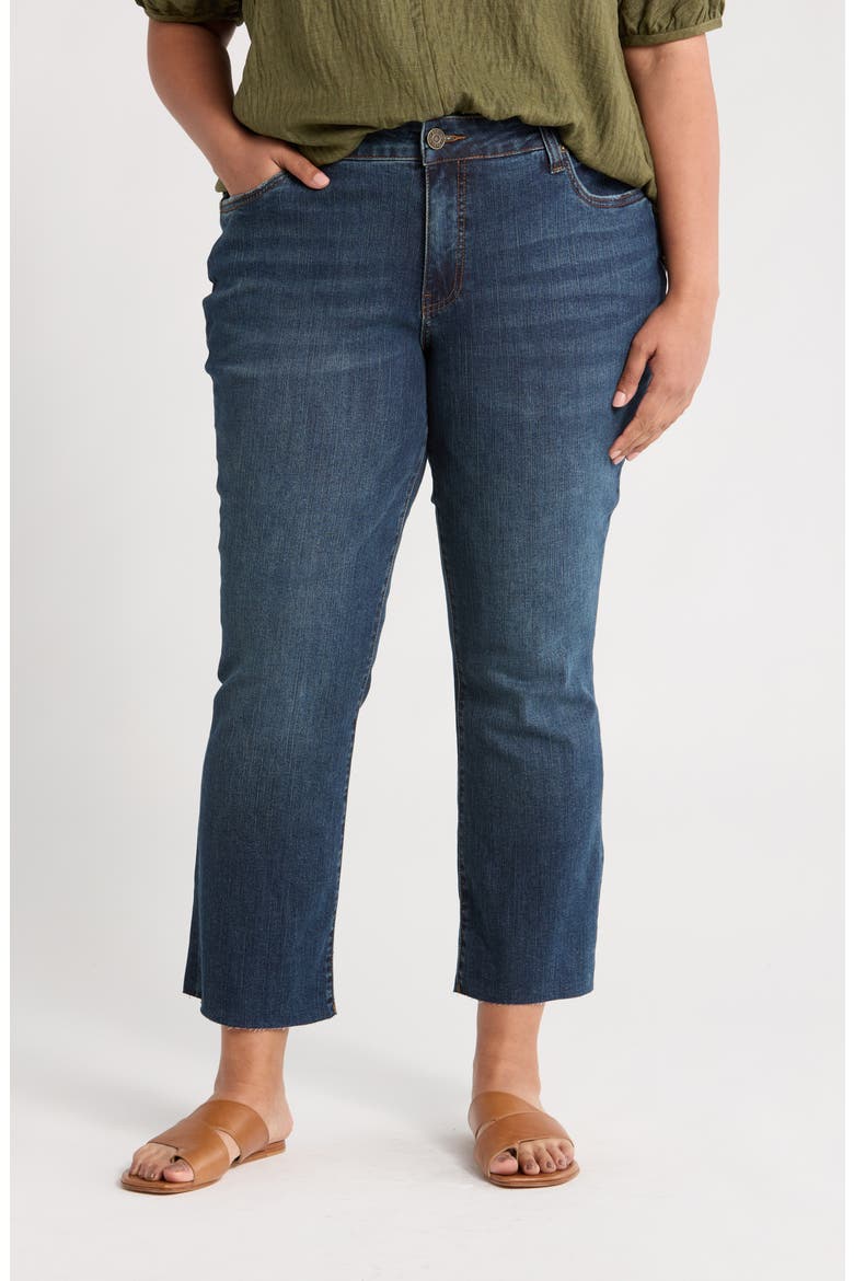 Nikki Raw Hem Kick Flare Jeans, Main, color, IVY