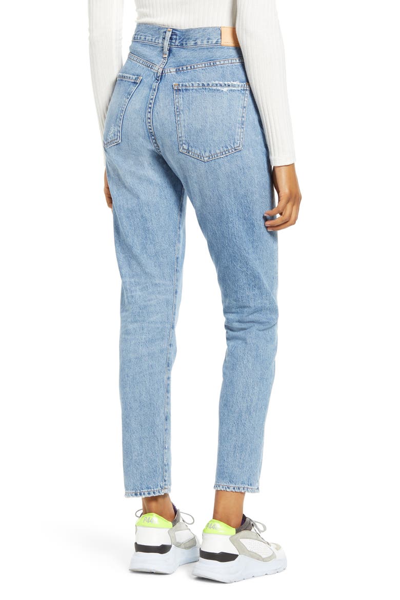 Liya High Waist Nonstretch Organic Cotton Boyfriend Jeans, Alternate, color, SOUNDTRACK