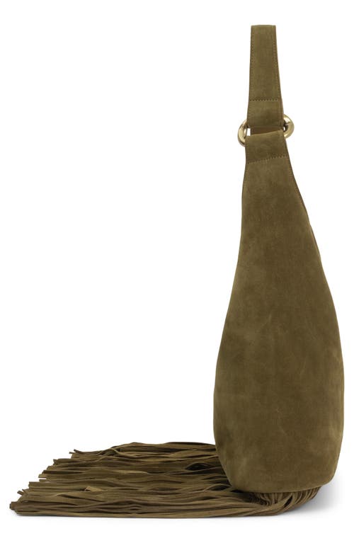 Jeffrey Campbell Wonders Suede Shoulder Bag In Khaki Suede