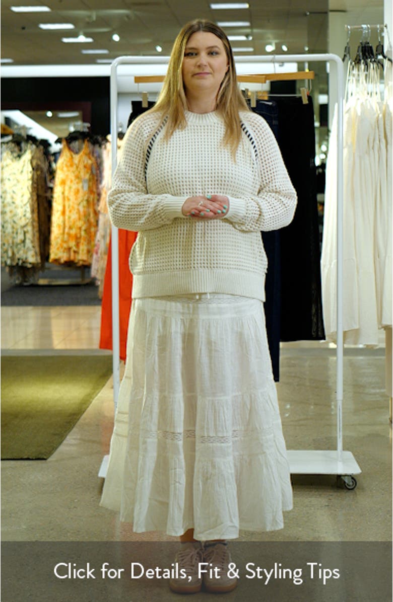 Tides High Whipstitch Open Knit Sweater