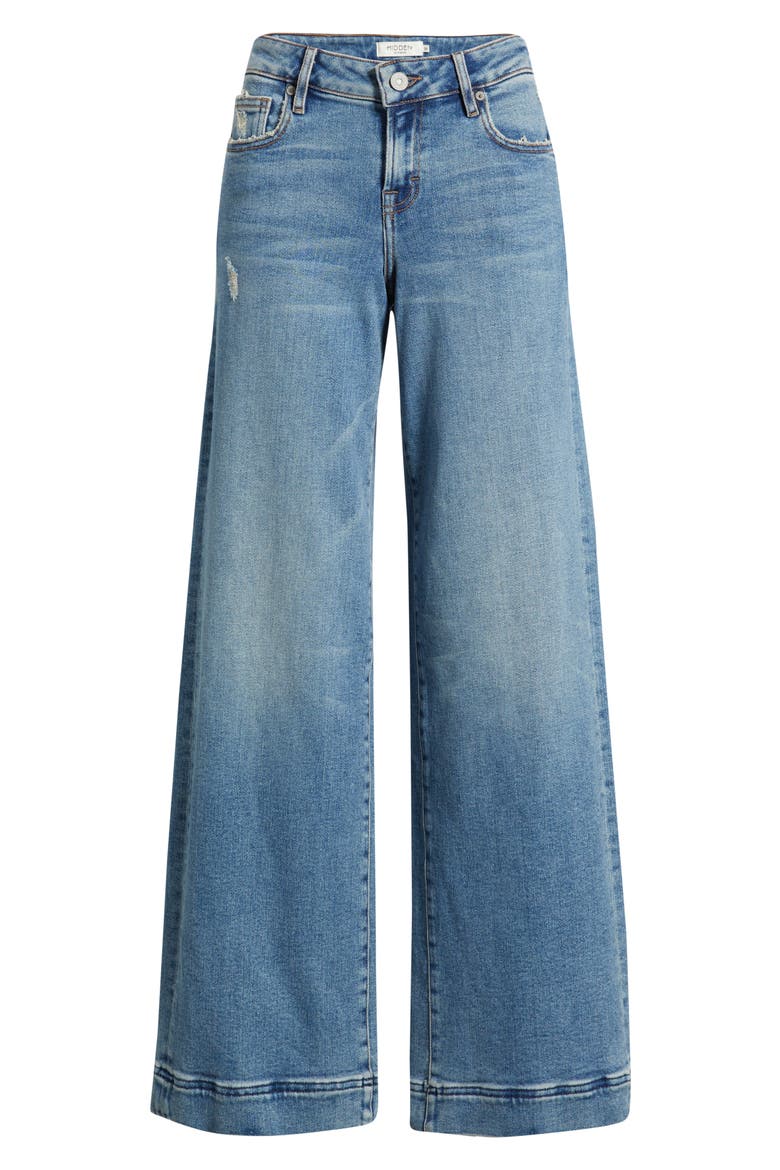 Low Rise Wide Leg Jeans, Alternate, color, MED WASH
