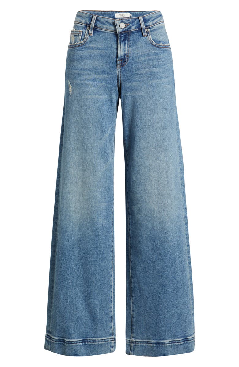 HIDDEN JEANS Low Rise Wide Leg Jeans, Alternate, color, Med Wash