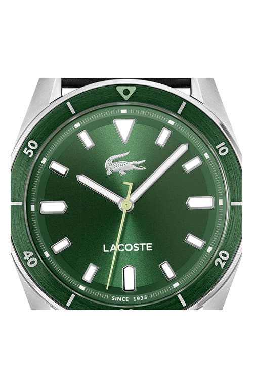Lacoste Boston Leather Strap Watch, 39mm In Green