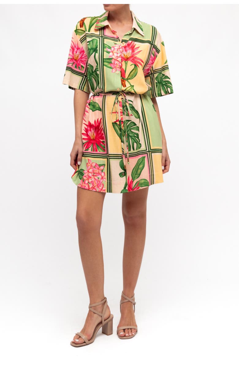 White Closet Paradise Mini Dress, Main, color, Green