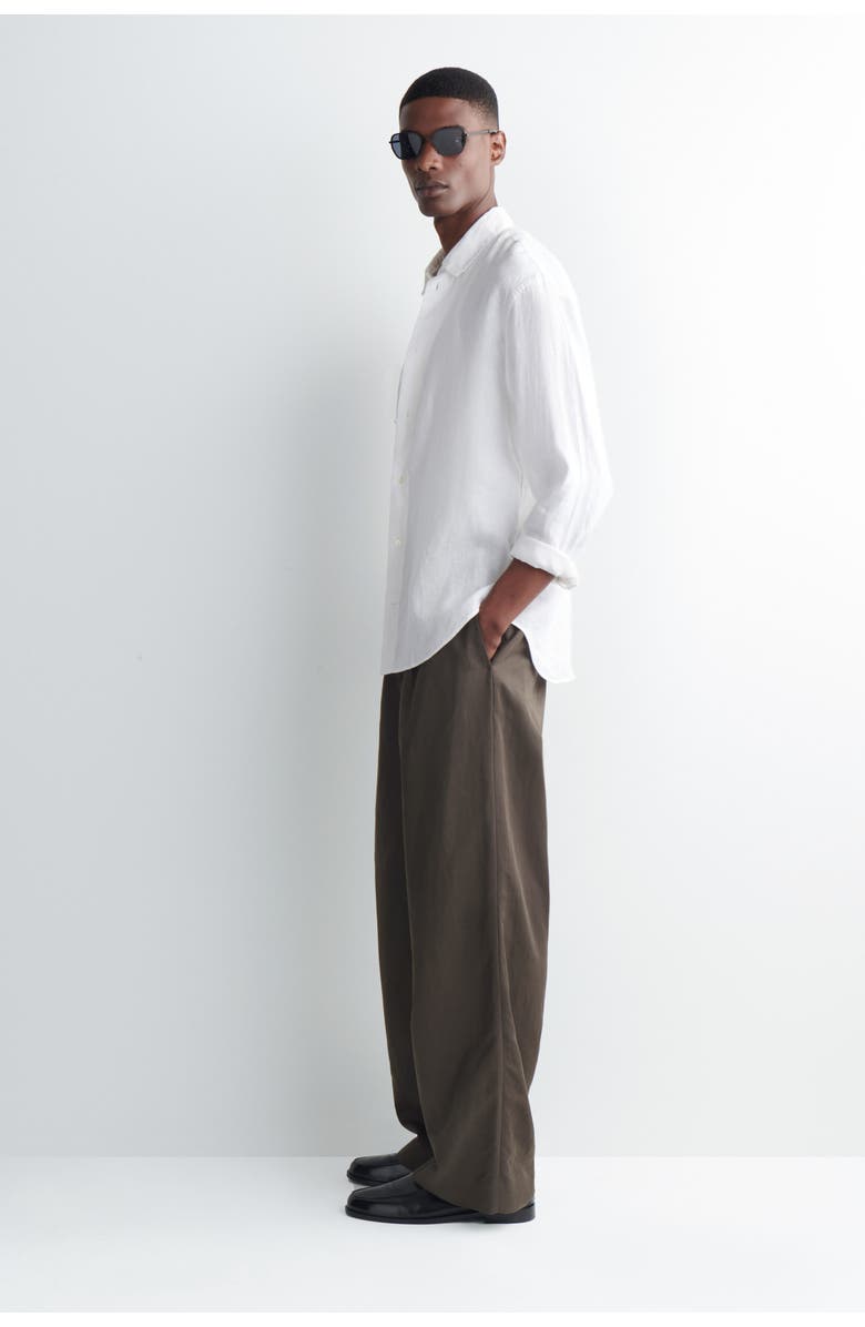 COS Relaxed Linen Shirt, Alternate, color, White