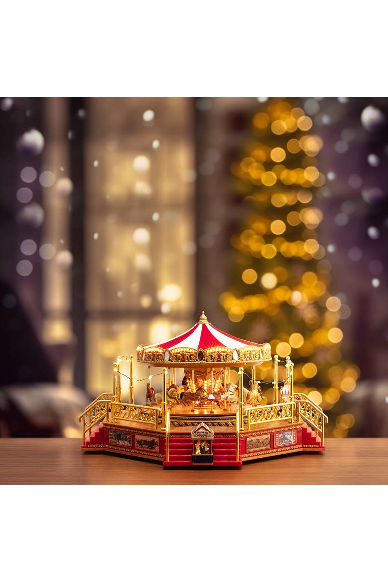 14 in. Animated World's Fair Boardwalk Carousel, Alternate, color, Multicolor