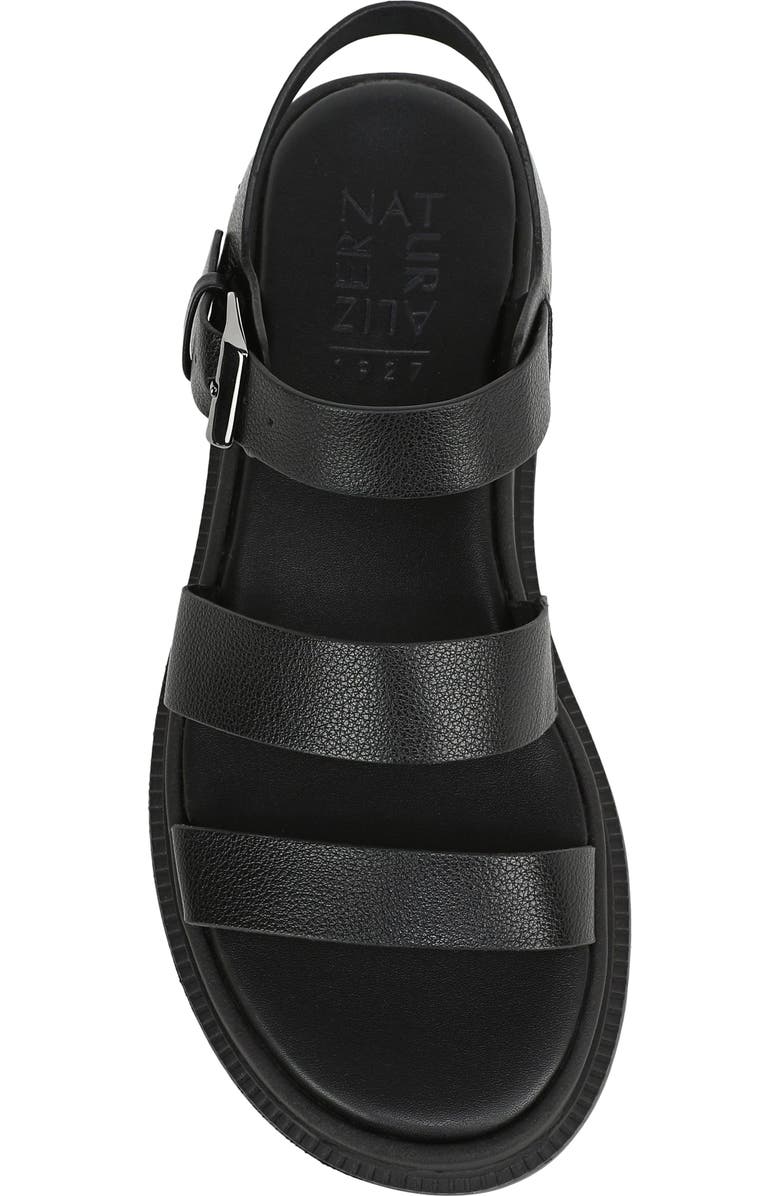 Naturalizer Avenue Ankle Strap Platform Sandal, Alternate, color, Black