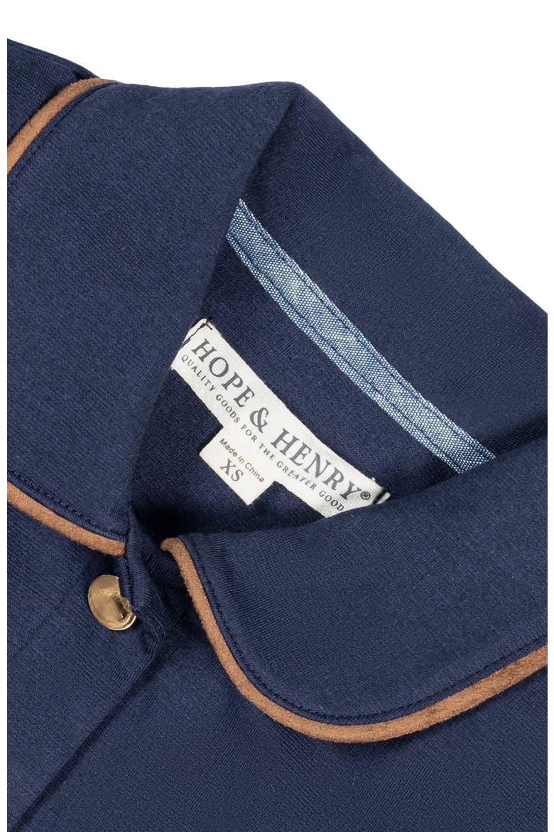 Baby Girls' Ponte Collared Jacket, Infant, Alternate, color, Navy Quilted