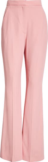 McQueen High Waist Leaf Crepe Narrow Bootcut Trousers