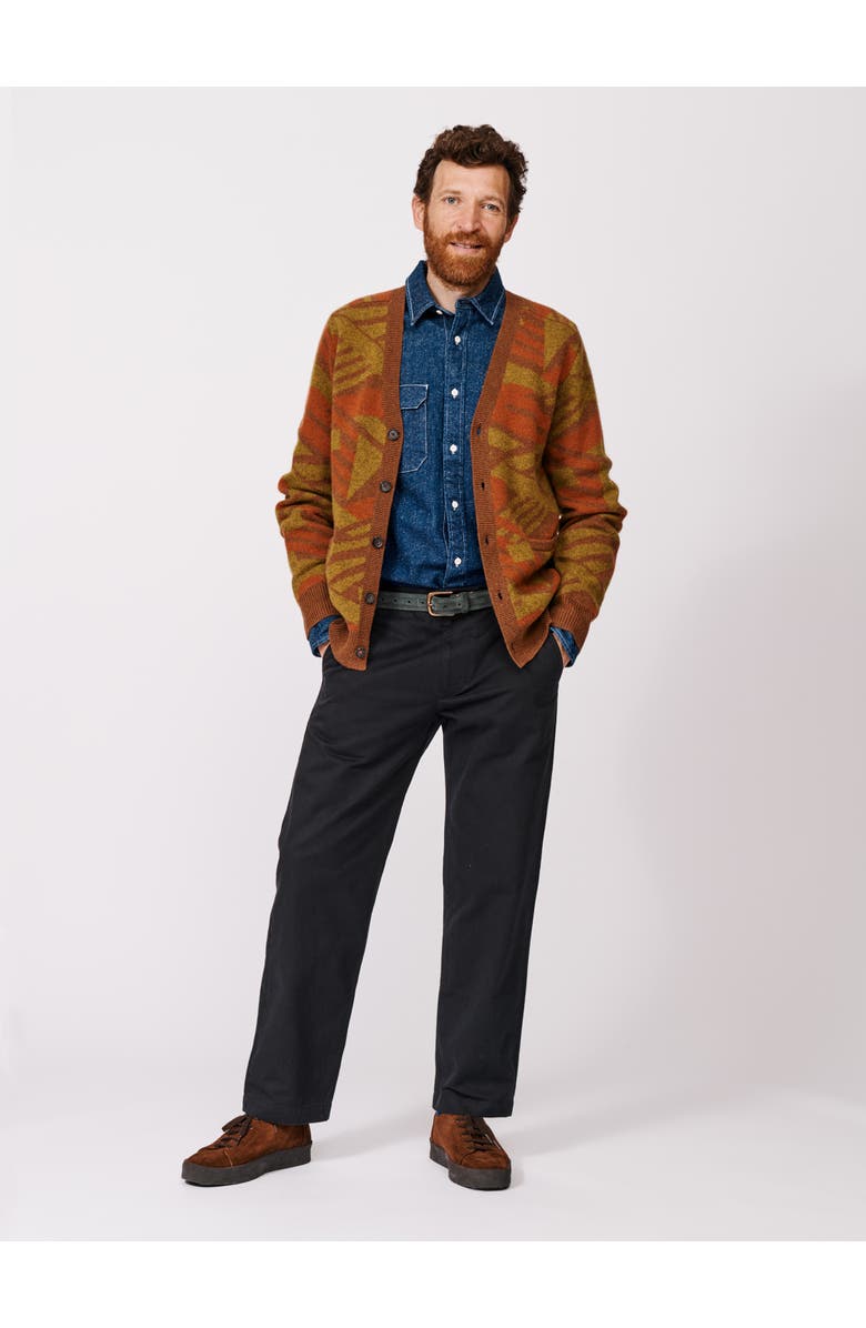 Aubin Blake Wool Cardigan, Alternate, color, Rust Mix