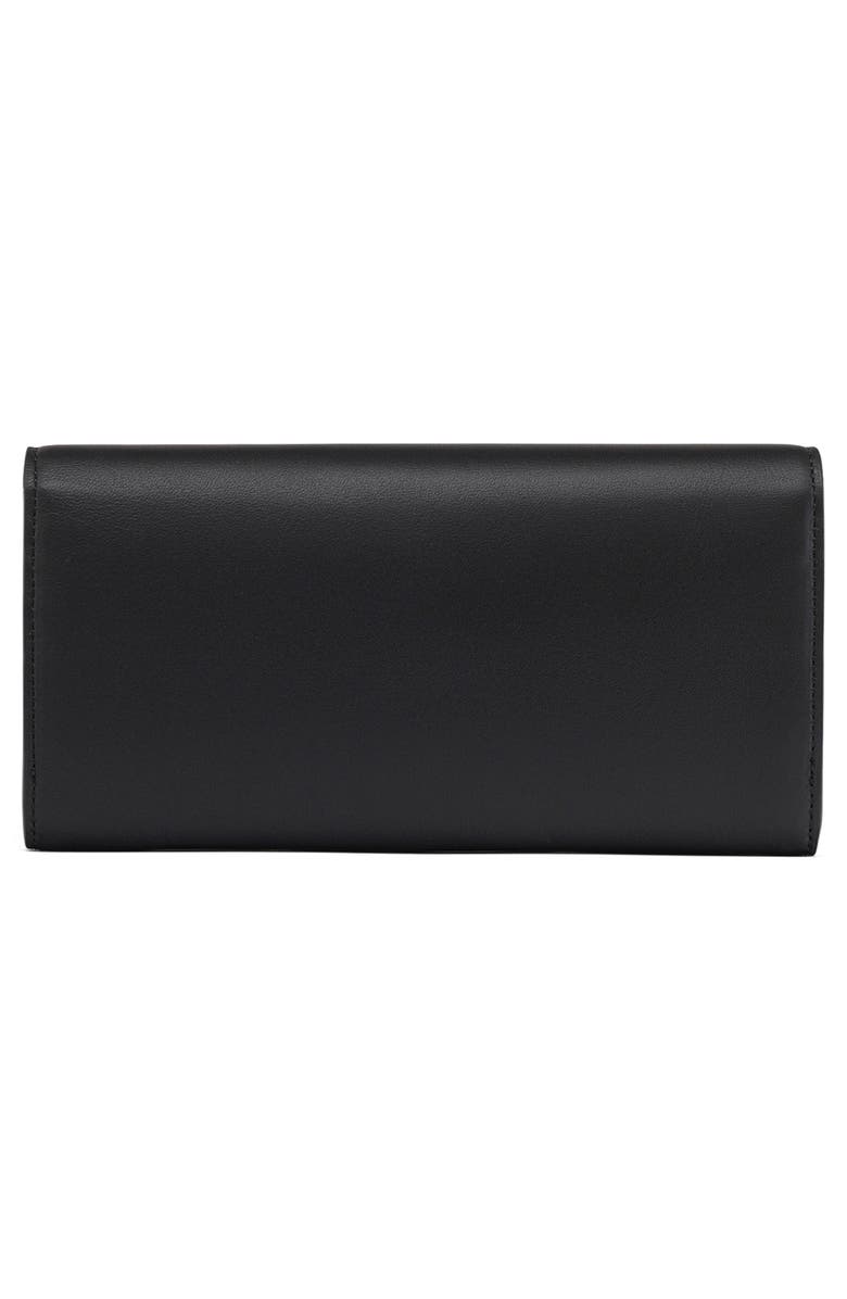 MCM Large Himmel Leather Wallet on a Chain, Alternate, color, Black