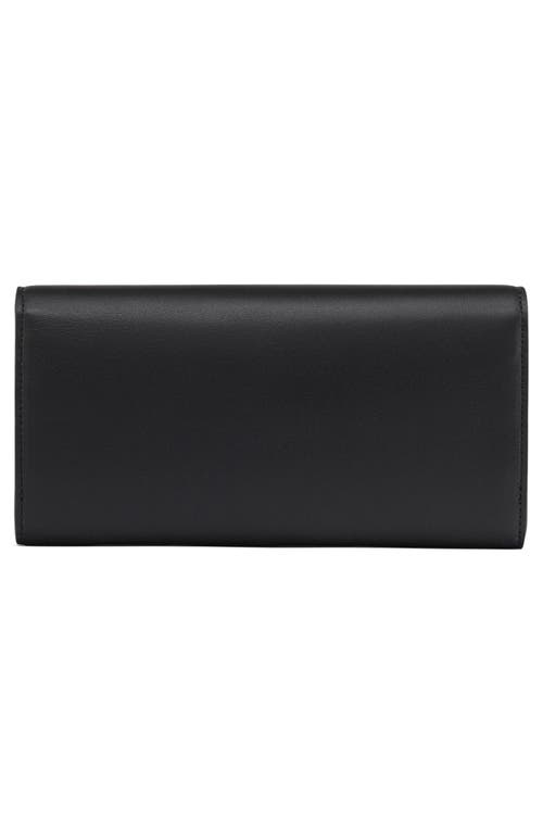 Mcm Laurel Leather Wallet On Chain In Black