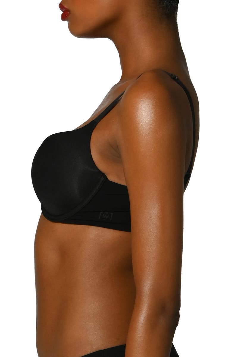 Wolford 3W Underwire Push-Up Bra, Alternate, color, Black