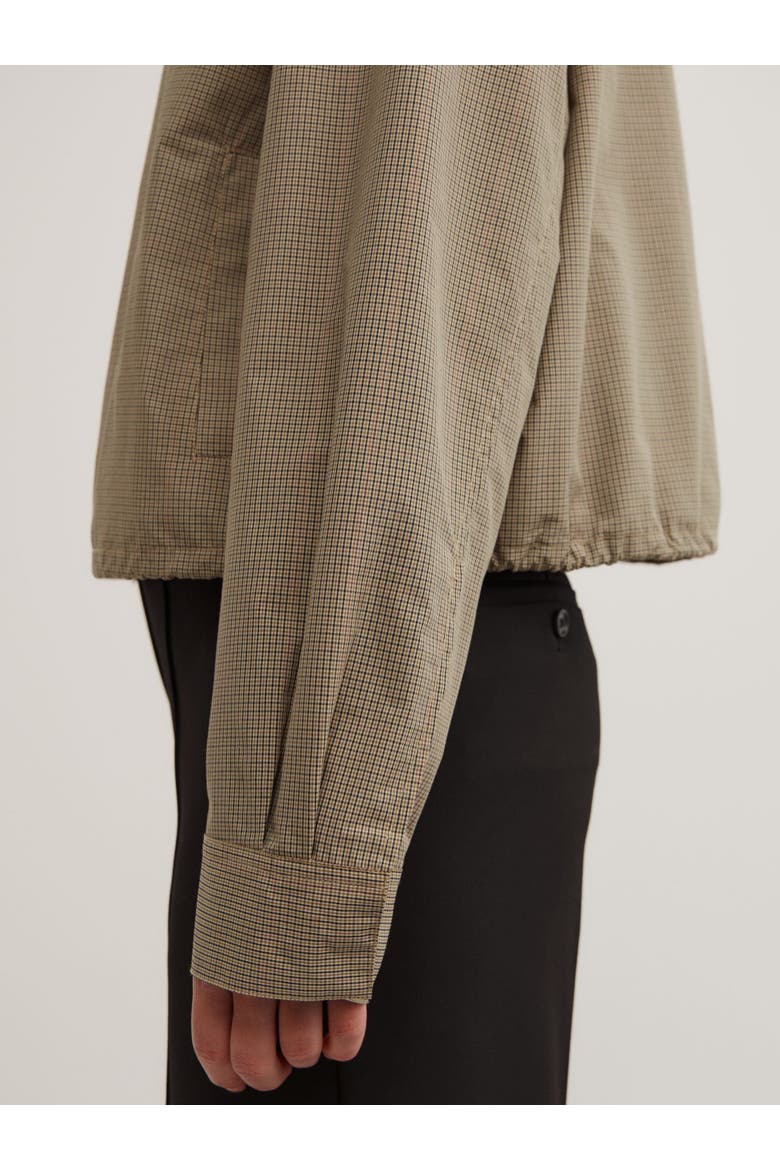 Funnel Zip Through Checked Jacket, Alternate, color, Neutral Check