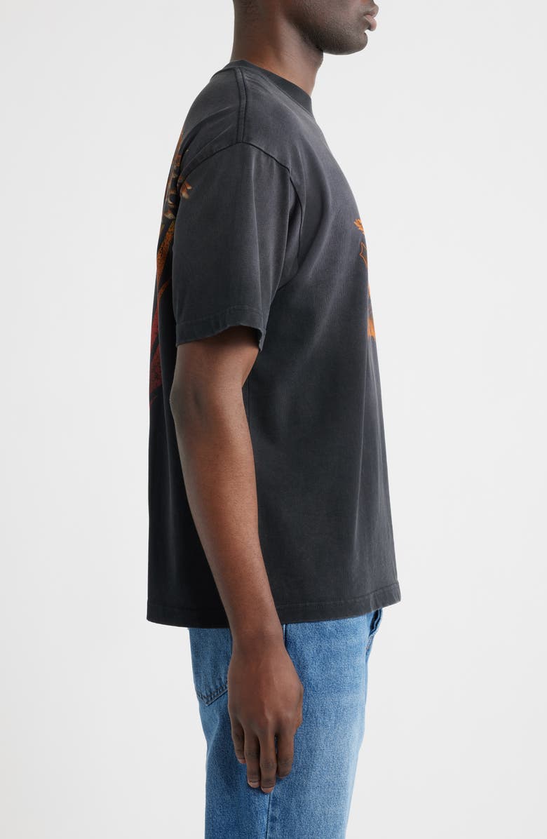 PacSun Eagle Skull Cotton Graphic T-Shirt, Alternate, color, Black