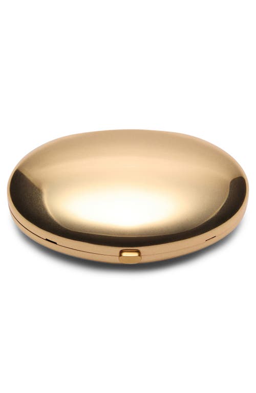 Mango Metallic Frame Clutch In Gold
