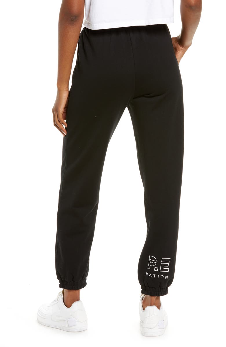 P.E Nation Dynamic Organic Cotton Joggers, Alternate, color, Black