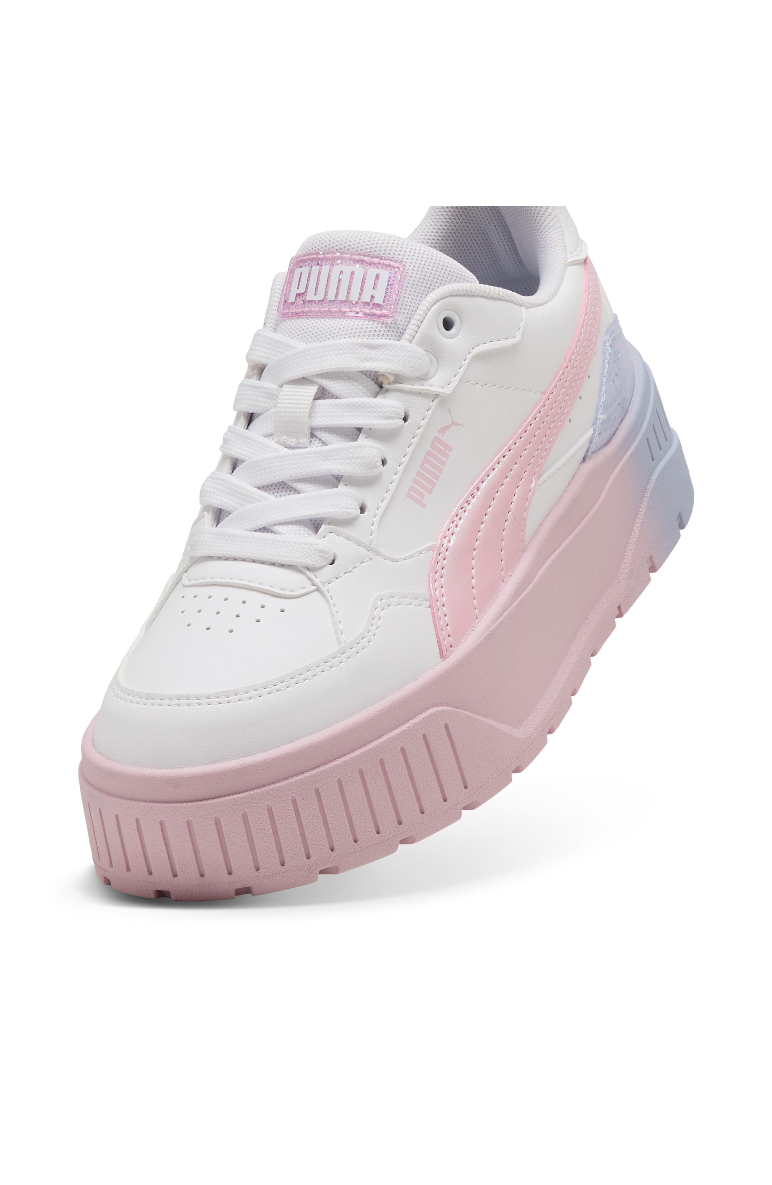 PUMA Kids' Karmen II Idol Platform Sneaker, Alternate, color, Puma White/ Rose Mauve/ Cool