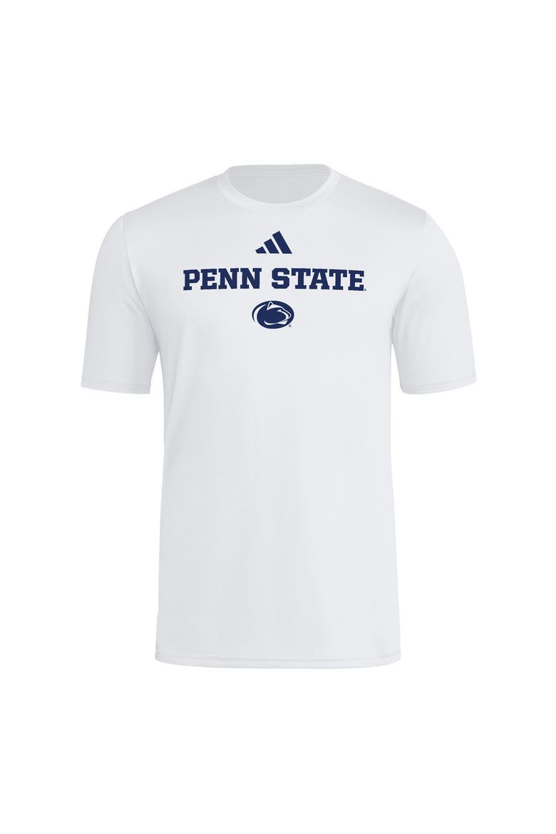 Men's adidas White Penn State Nittany Lions Wordmark Polyester T-Shirt, Alternate, color, White