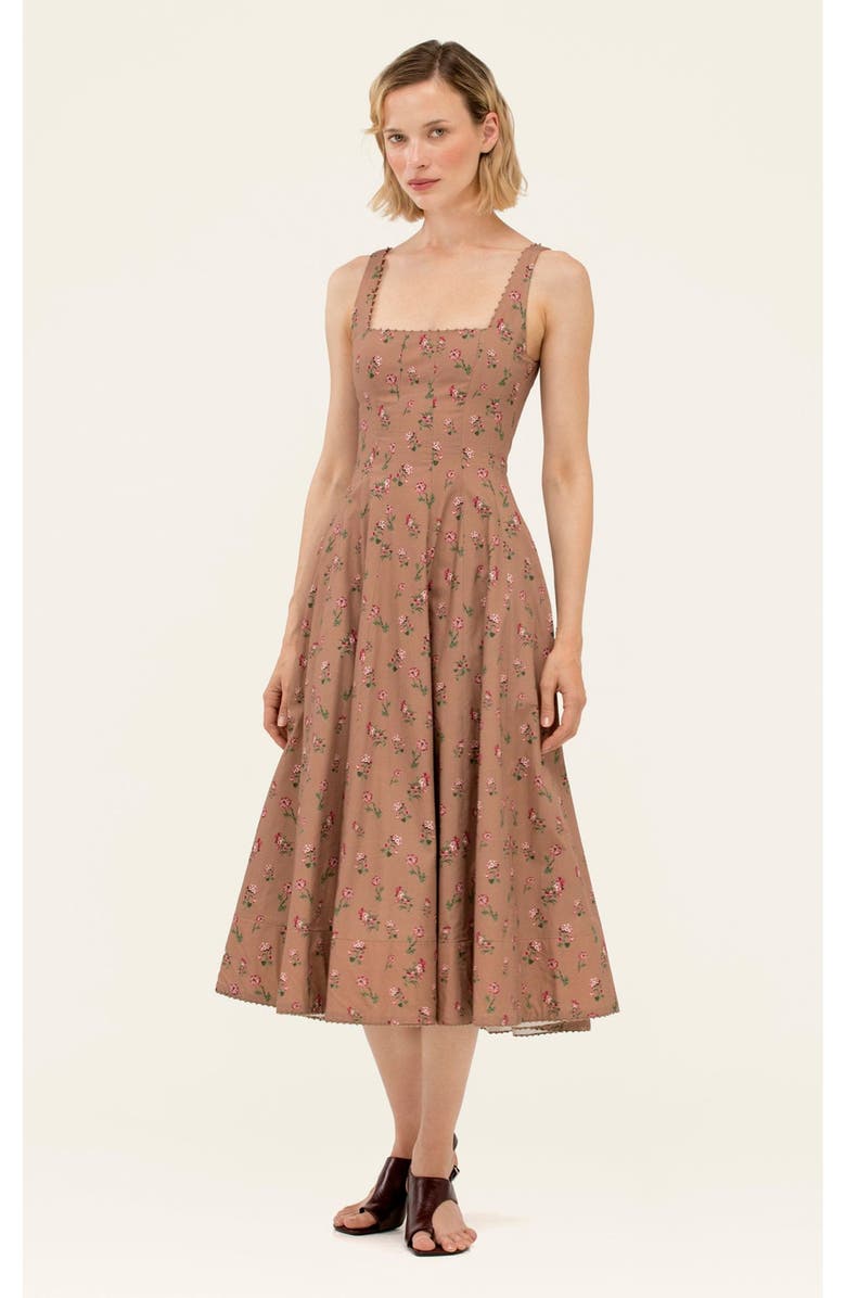 Agua by Agua Bendita Frontera Quebrada Midi Dress, Alternate, color, Multi