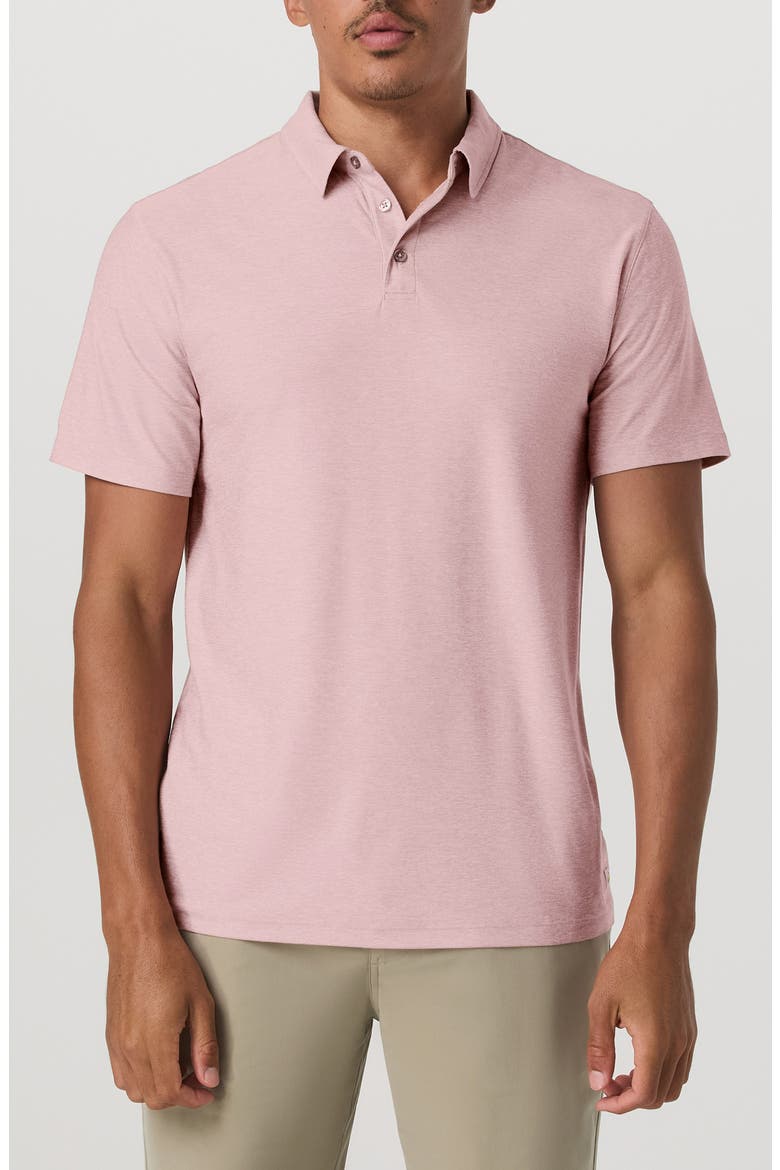 Strato Tech Performance Polo, Main, color, FADED ROSE HEATHER