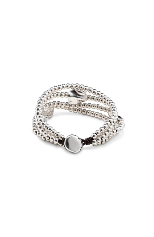 Unode50 Triple Strand Leather Bracelet In Metallic