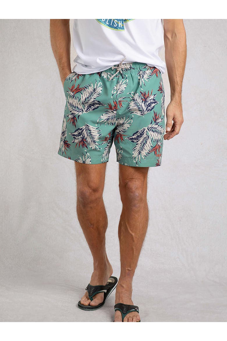 Belukha Printed Swim Shorts, Main, color, Mineral Blue