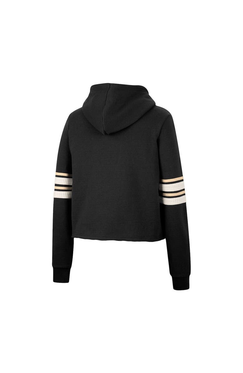 COLOSSEUM Women's Colosseum Black Army Black Knights Retro Cropped Pullover Hoodie, Alternate, color, 