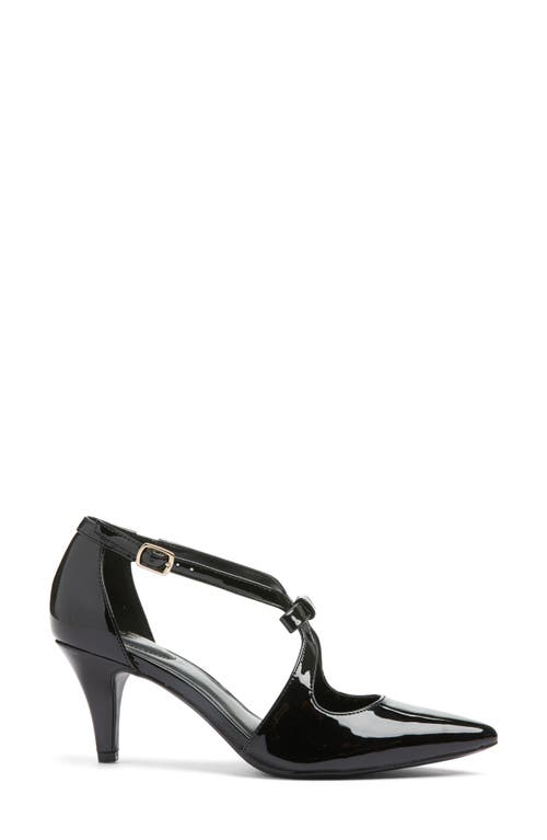 Bandolino Zeffer Kitten Heel Pump In Black Shiny