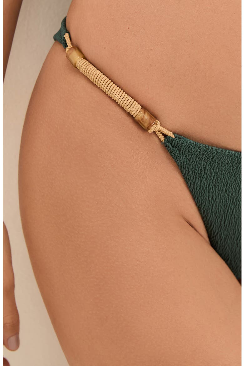 Firenze April Crinkle Bikini Bottoms, Alternate, color, GREEN