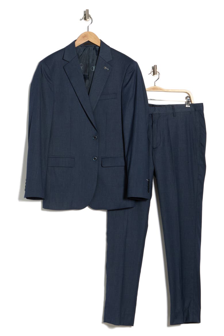 Classic Fit Birdseye Suit, Alternate, color, BLUE