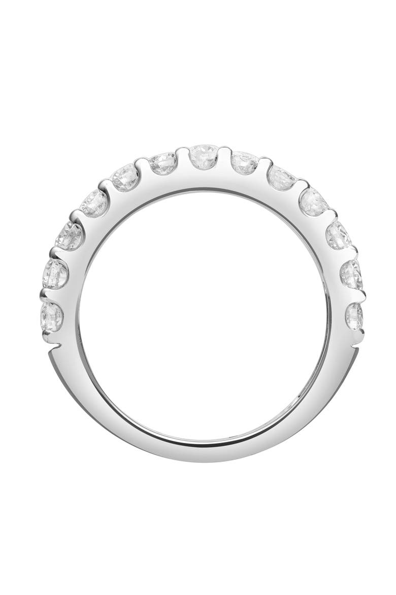 Aria 14K Gold Round Diamond Studded Half Eternity Band Ring - 1 ct, Alternate, color, 14K White Gold