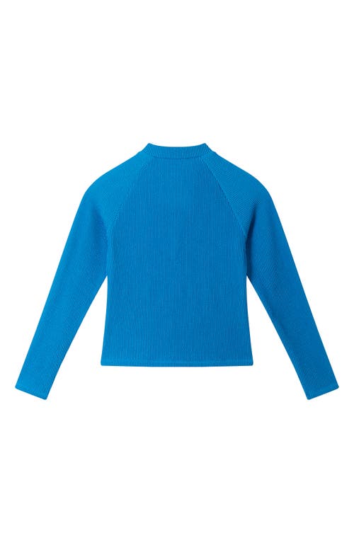 Andy & Evan Kids' Rib Half-zip Rashguard In Bright Blue