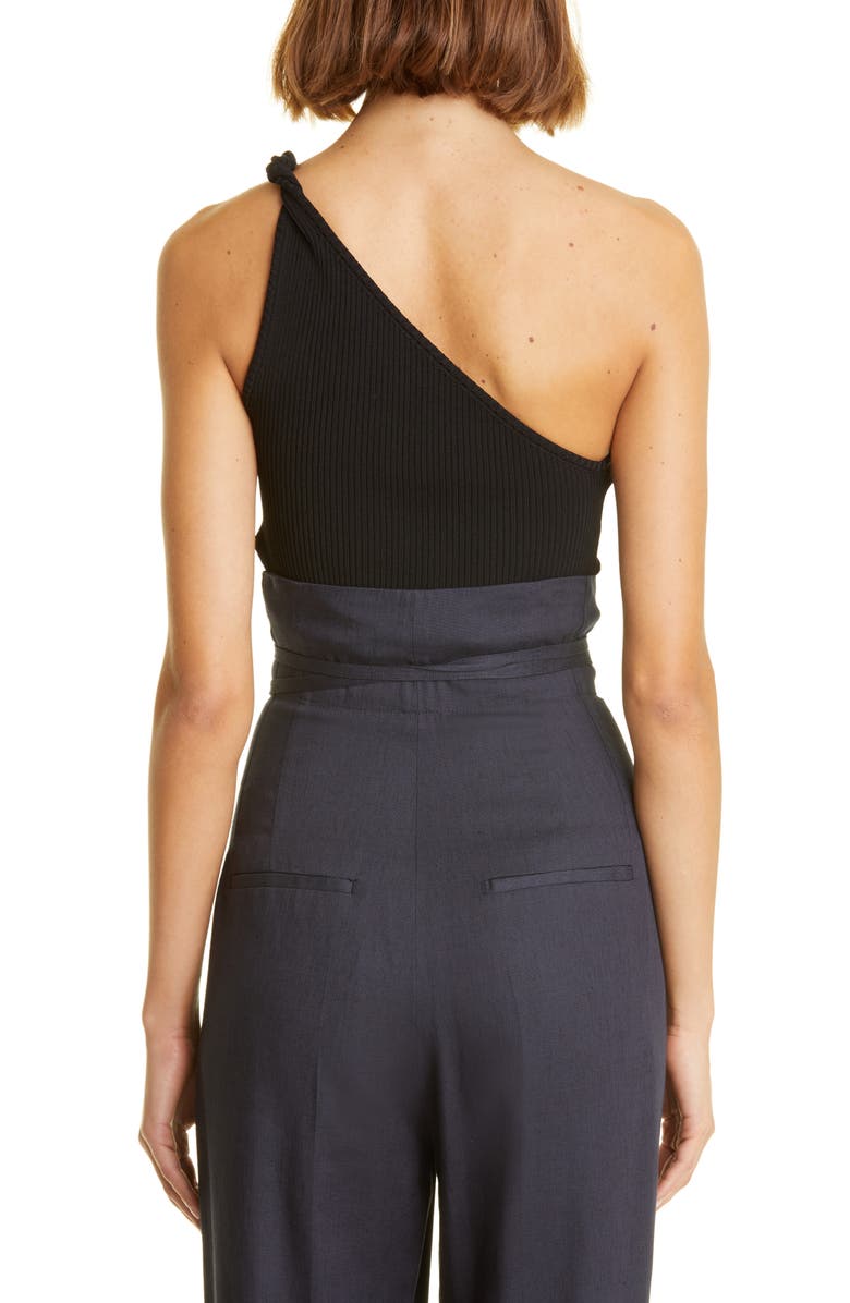 Jacquemus La Maille Aceno One-Shoulder Tank Top, Alternate, color,