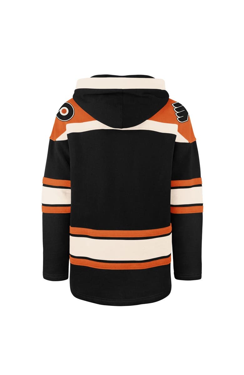 '47 Men's '47 Black Philadelphia Flyers  Big & Tall Superior Lacer Fleece Pullover Hoodie, Alternate, color, 