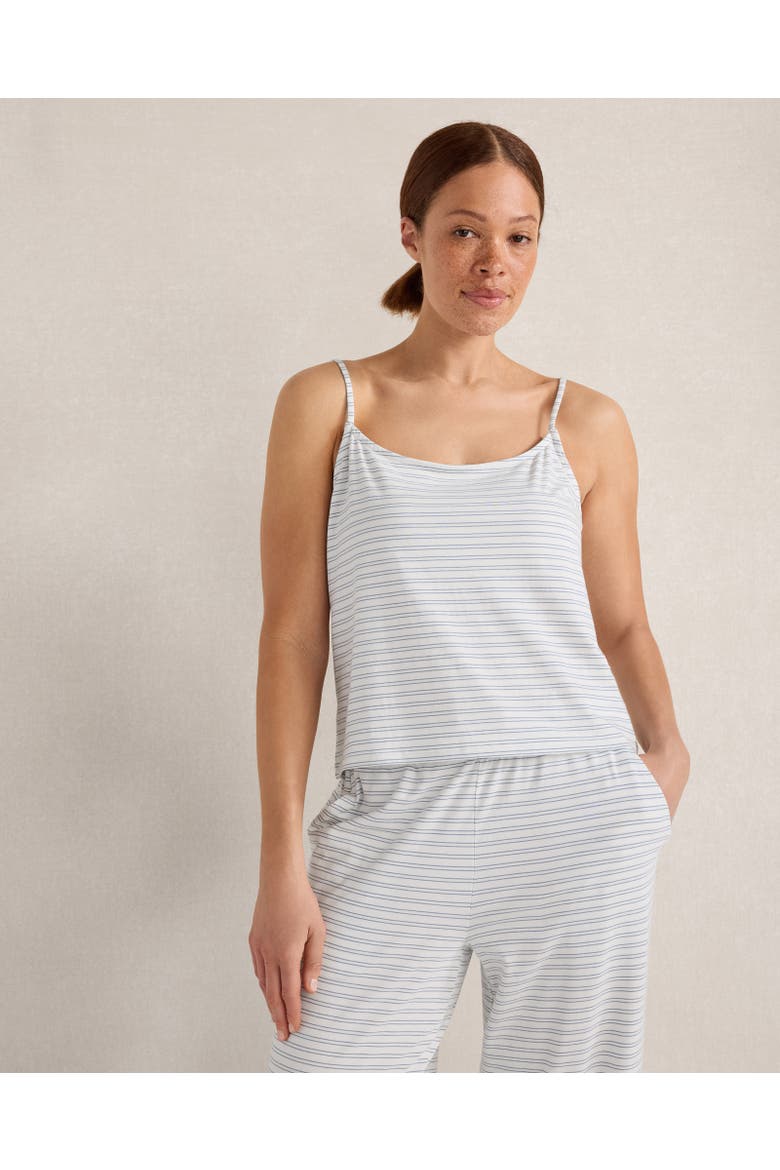 Organic Cotton Jersey Striped Cami, Main, color, Tex Stripe River/Ivory