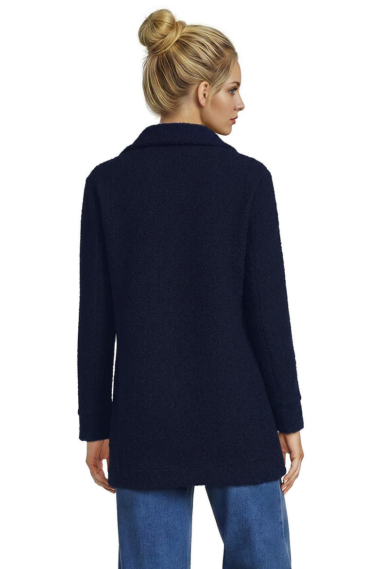 Boucle Fleece Coat, Alternate, color, Radiant Navy