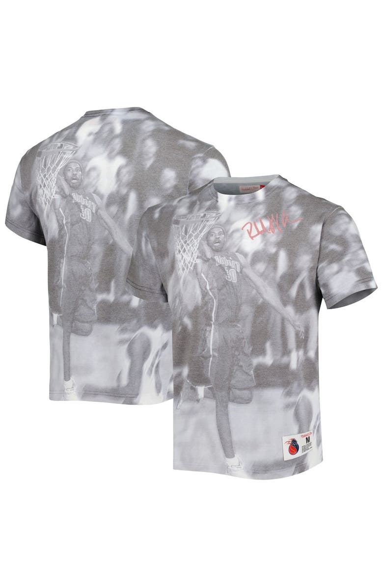 Mitchell & Ness Men's Mitchell & Ness Rasheed Wallace Heather Gray Detroit Pistons Above The Rim T-Shirt, Main, color, 