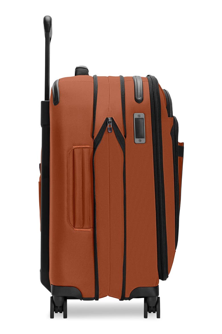 ZDX Essential 22-Inch Expandable Carry-On Spinner Suitcase, Alternate, color, CANYON