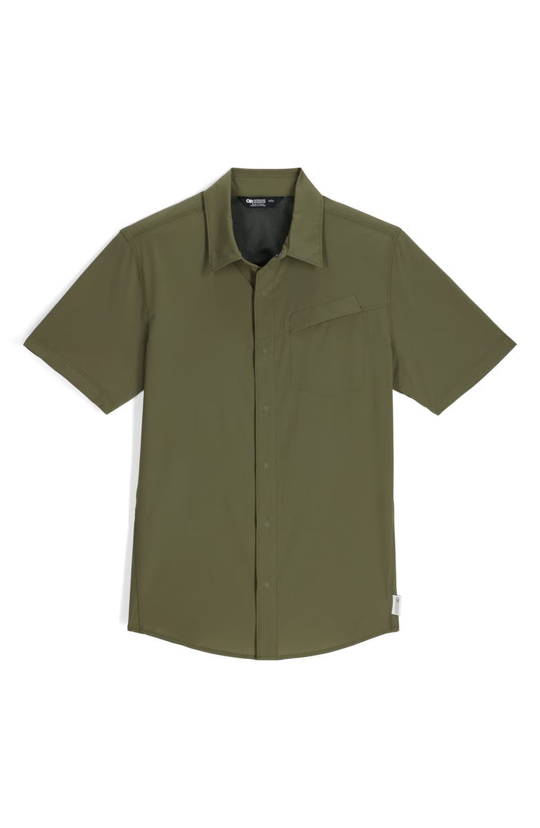 Outdoor Research Astroman Short Sleeve Sun Shirt, Alternate, color, Ranger Green