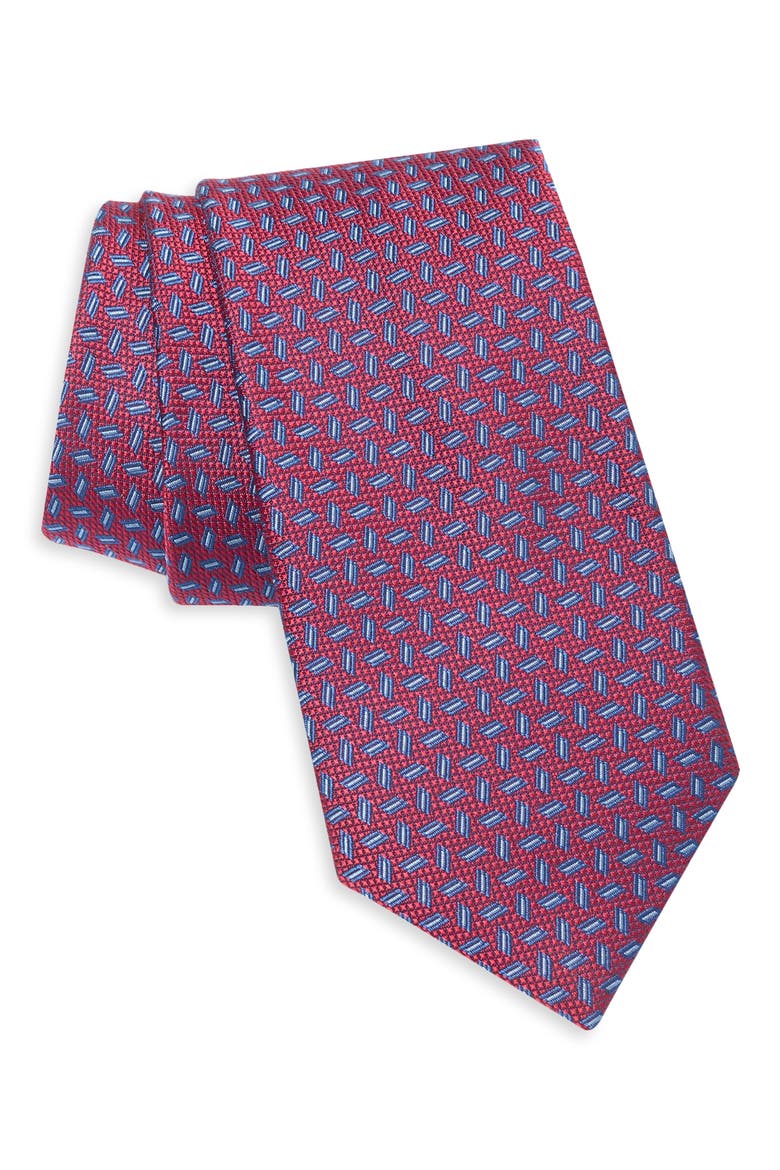 Malton Neats Silk Blend Tie, Main, color, RED