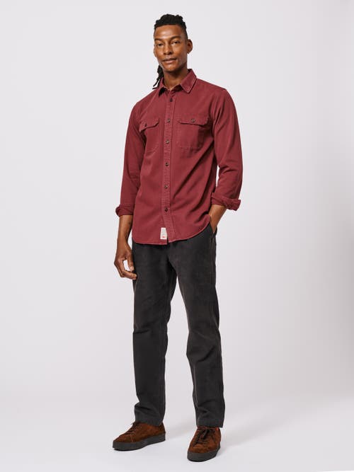 Aubin Normanby Button Up Shirt In Red