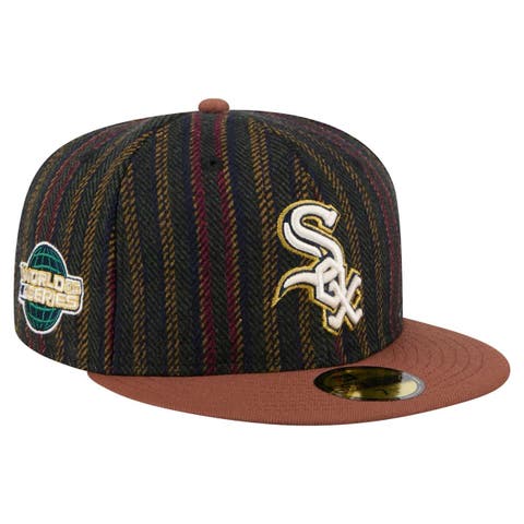 Men's New Era  Brown Chicago White Sox Vintage Herringbone 59FIFTY Fitted Hat