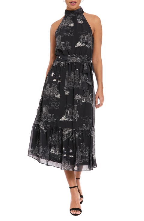 Tie Waist Halter Dress