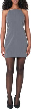 Endless Rose High Square Neck Stretch Minidress